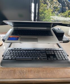 Allsop Large Metal Art Monitor Stand, 18-Inch wide platform holds 50 lbs with keyboard storage space - Black (30336) Large Monitor Stand 43 919JJFi3ngL