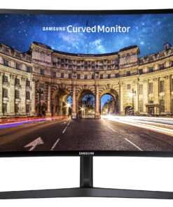 SAMSUNG 23.5” CF396 Curved Computer Monitor, AMD FreeSync for Advanced Gaming, 4ms Response Time, Wide Viewing Angle, Ultra Slim Design, LC24F396FHNXZA, Black 24-Inch DP/HDMI 27 919UaTfV0jL