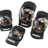 Mongoose Youth BMX Bike Gel Knee and Elbow Pad Set, Multi-Sport Protective Gear, Multiple Colors Black/Orange 50 919ZVdSTgzL