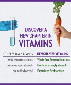 New Chapter Women's Multivitamin for Immune, Beauty + Energy Support with 20+ Nutrients -- Every Woman's One Daily, Gentle on the Stomach, 72 Count 72 Count (Pack of 1) 35 919bid4W3FL