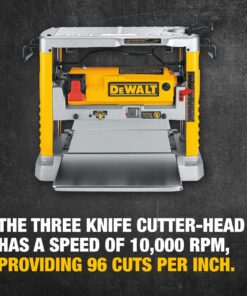 DEWALT Benchtop Planer, 15-Amp, 12-1/2-Inch, 3-Knife Cutter, 20,000 RPM, Corded (DW734) 29 919c05gryOL