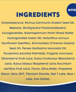 NIVEA Lip Balm, Blackberry Flavored Tinted Lip Balm Stick with Shea Butter and Jojoba Oil, 0.17 Oz, Pack of 4 0.17 Ounce (Pack of 4) 21 919cMnSXb2L