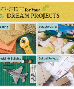 Crafty World 18 x 24 Cutting Mat for Sewing, Self Healing Double Sided Quilting Crafts Mat - Fabric Cutting Mat - Non Slip surface - Rotary Cutting Board A2-18x24 Green 25 919iaGOsfML