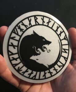 VIKING “ÚLFHÉÐNAR, NO MERCY, ONLY VIOLENCE. WOLF RUNE 3M Viking Odin REFLECTIVE DECAL 3 919ridxyiL