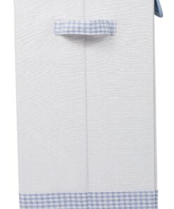 BirdRock Home Baby Clothes Hamper with Lid - Folding Cloth Hamper with Handles - Dirty Clothes Sorter Bin - Easy Storage - Collapsible - Blue and White Blue & White 16 919xYbyrXkL