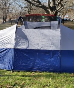 CAMPROS CP Tent 8 Person Camping Tents, Weather Resistant Family Tent, 5 Large Mesh Windows, Double Layer, Divided Curtain for Separated Room, Portable with Carry Bag Blue 50 91A2CxOvhIL