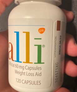 alli Weight Loss Diet Pills, Orlistat 60 mg Capsules, Non Prescription Weight Loss Aid, 120 Count Refill Pack 32 91A4OZqyinL