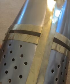 Szco Supplies 14” Decorative Barrel Brass Helm Crusader Helmet (910902) 29 91A88yPJJRL