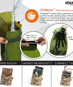 Source Hydration Pack 1 Liter Kangaroo with Molle Pouch Webbing for Easy Attachment to Tactical Vest or War Belt - Closed Cell Insulation Keeps Water Cool, Coyote Multicam 19 91A8QLiRlqL