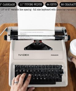 Nadex Pioneer Manual Typewriter,Durable Travel Case Included, Ivory 11 91A9tK04J7L