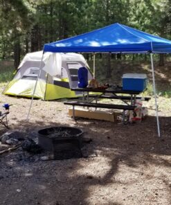 CORE 6 Person Instant Cabin Tent | Portable Large Pop Up Tent with Easy 60 Second Camp Setup for Family Camping | Included Hanging Organizer for Outdoor Camping Accessories Dark Gray/Green 62 91ACuKgRJGL