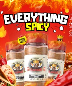 Everything Spicy Seasoning Mix by Flavor God - Premium All Natural & Healthy Spice Blend for Steak, Salad, Chicken, Dips & Vegetables - Kosher, Low Sodium, Dairy-Free, Vegan & Keto Friendly - Great Flavor Spices and Seasoning Gift Everything Spicy 13 91ACwARGB9L