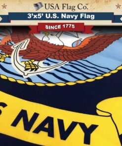 US Navy Flag by USA Flag Co. is 100% American Made: The BEST 3x5 Outdoor Armed Forces Flags, Made in the United States of America. (3 by 5 foot) 16 91AF4XloFSL