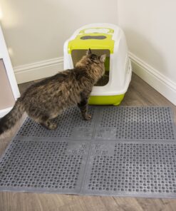 Petlinks Purr-fect Paws Multipurpose Cat Litter Mat - Gray, Extra Large X-Large 26 91AGW2nq78L