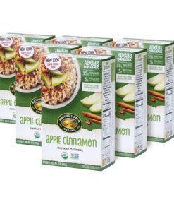 Alternative view of Nature's Path Organic Apple Cinnamon Instant Oatmeal, 48 Packets, Non-GMO, 35g Whole Grains, 5g Plant Based Protein