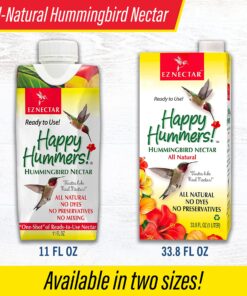 EZNectar Happy Hummers! Clear Ready-To-Use Hummingbird Nectar, 33.8 oz 18 91AJ4GDrvOS
