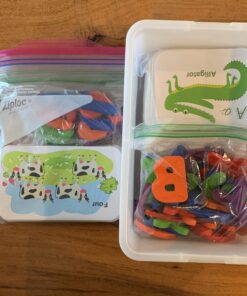 LIKEE Alphabet Number Flash Cards Wooden Letter Puzzle ABC Sight Words Match Games Counting Board Preschool Educational Montessori Toys for Toddlers Boys Girls 3+ Years (36 Cards& 37 Block) 42 91AKonsvsIL