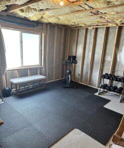 ProsourceFit Puzzle Exercise Mat ½”, EVA Interlocking Foam Floor Tiles for Home Gym, Mat for Home Workout Equipment, Floor Padding for Kids, Available in Packs of 24 SQ FT, 48 SQ FT, 144 SQ FT Black - 1/2 Inch - 24 Sq Ft - 6 Tiles 23 91AKpnHuchL