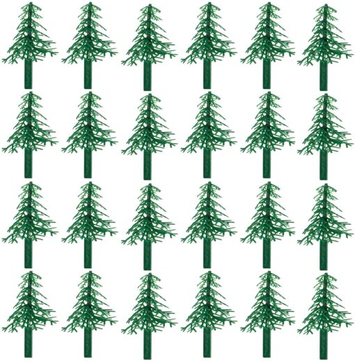 Evergreen Trees for Cake and Cupcake Decorating (24-Pack)