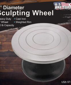 Alternative view of US Art Supply® 7” Diameter Sculpting Wheel- Heavy Duty All Metal Construction & Turntable with Ball Bearings