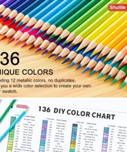 Shuttle Art 136 Coloured Pencils , Soft Core Colouring Pencils Set for Adult Colouring Books, Doodling, Sketching, Drawing, Art Supplies 136 colour 31 91AR89wUW L
