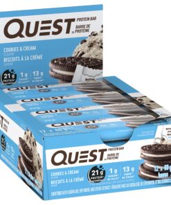 Quest Nutrition Cookies & Cream Protein Bars, High Protein, Low Carb, Gluten Free, Keto Friendly, 12 Count Cookies And Cream 30 91AYklXpzLL 1