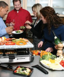 Swissmar KF-77081 Stelvio 8-Person Raclette Party Grill with Granite Stone Grill Top, Brushed Stainless Steel 28 91AeOxLZKJL