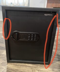 Amazon Basics Steel Home Security Safe with Programmable Electronic Keypad Lock, Secure Documents, Jewelry, Valuables, 1.52 Cubic Feet, Black, 13.8"W x 13"D x 16.5"H 41 91AfdPKW6wL