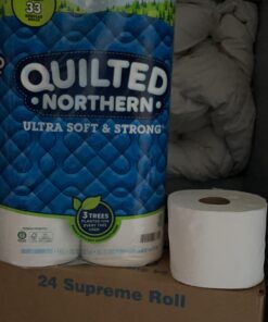 Quilted Northern Ultra Soft & Strong Toilet Paper, 24 Supreme Rolls = 99 Regular Rolls, 2-ply Bath Tissue,8 Count (Pack of 3) 29 91AhPUcdgFL