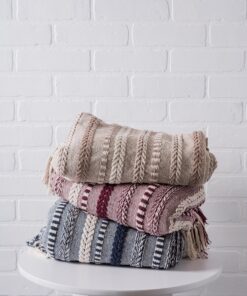 DII Braided Striped Throw, 50x60, Navy 25 91AhhrJKWzL