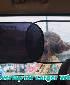 kinder Fluff Car Window Shade (4Pack)-The Only Certified Car Window Sun Shade for Baby Proven to Block 99.95% UVR - Mom's Choice Gold Award Winning - Car Seat Sun Protection 20x12in (51x31cm) 2 Semi Transparent + 2 Transparent 29 91AljHyqc0L