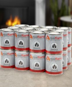 Real Flame Gel Fuel Cans - 24-Pack - Gelled Isopropyl Alcohol for Indoor or Outdoor Fireplaces 14 91AoKSno3CL