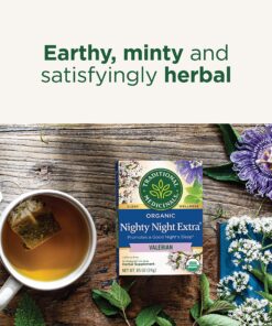 Traditional Medicinals Tea, Organic Nighty Night Extra, Promotes a Good Night's Sleep, 16 Tea Bags 28 91AsVFoSaeL