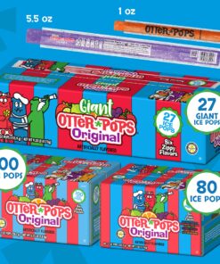Otter Pops, Original Assorted Freezer Pops, 1oz Freeze Pops in Six Zippy Flavors, 100 Count, (85100) 1 Ounce (pack of 100) 32 91AsjX2LvDL