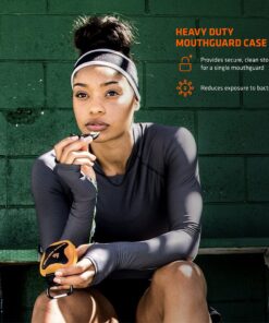 Shock Doctor Ventilated Mouth Guard Case, Universal Storage for Adult & Youth Sizes Trans Blue 15 91AtsvbbyxL