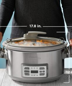 BLACK+DECKER SCD7007SSD Digital Slow Cooker with Temperature Probe + Precision Sous-Vide, 7-Quart Capacity, Stainless Steel 31 91Av7bXo5iL