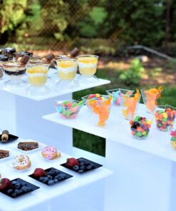 Exquisite Clear Plastic Mini Square Mousse Dessert Cups 40 Ct - 3.6 oz 20 91AysoPYyQL