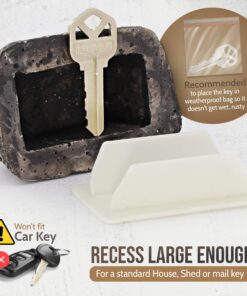 Ram-Pro 2Pc Hide-a-Spare-Key Fake Rock - Looks & Feels Like Real Stone - Safe for Outdoor Garden or Yard, Geocaching 2 Pack Original 14 91B0cfXhyrL