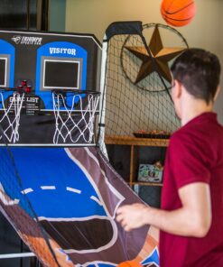 Triumph Sports Big Shot II Double Shootout Basketball Game - LED Scorer - 8 Game Modes - 4 Basketballs , 80.5”L X 47.5”W X 81”H 36 91B2VOGnpZL