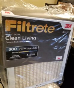 Filtrete 16x20x1 Air Filter, MPR 300, MERV 5, Clean Living Basic Dust 3-Month Pleated 1-Inch Air Filters, 6 Filters 25 91B4HqdzlKL