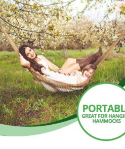 Easy Hang (4FT) Tree Swing Strap X1 - Holds 2200lbs. - Heavy Duty Carabiner - Bonus Spinner - Perfect for Tire and Saucer Swings - 100% Waterproof - Easy Picture Instructions - Carry Bag Included! 4 Feet Single 22 91B5tCUzCWL