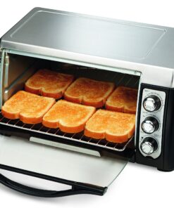 Hamilton Beach Countertop Toaster Oven, 6-Slices, Includes Bake Pan and Broil Rack, Black (31330D) 8 91B6MV8D7CL