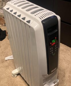 DeLonghi Dragon Digital Oil Filled Radiator Heater, 1500W Electric Space Heater for indoor use, programmable timer, Energy Saving, full room heater with safety features TRD40615E White 28 91B753Is1yL