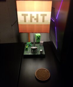 Minecraft TNT Block 14-Inch Desk Lamp with 3D Creeper Puller | LED Lamp 19 91B9PshWupL