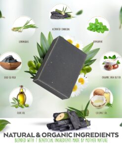 Alternative view of Aspen Kay Naturals Handmade Dead Sea Mud Soap Bar, Activated Charcoal & Pure Essential Oils, 4.5 oz Bar 1 Pack