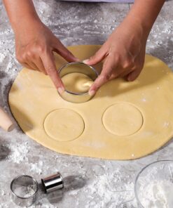 Kayaso Round Cutters in Graduated Sizes, Stainless Steel, 12 Pc Set (Plain Edge) 13 91BBxS3pHpL