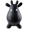 AppleRound Cow Bouncer with Air Pump, Inflatable Space Hopper, Ride-on Bouncy Animal (Black) Black 41 91BD2iaX8GL