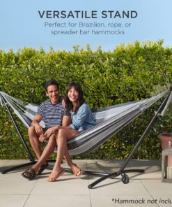 Best Choice Products Portable Heavy-Duty 9ft Steel Hammock Stand w/Built-in Wheel, Carrying Case, Weather-Resistant Finish, 450lb Capacity 28 91BIQIuq1AL