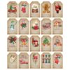 Haooryx Christmas Watercolor Sticker Roll (Vintage) Vintage 45 91BKIMCOgLL