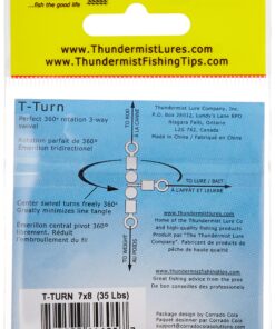 Thundermist Lure Company T-Turn 3-Way Swivel Tangle Free Tackle Equipment Large 6 91BLd8cOTFL
